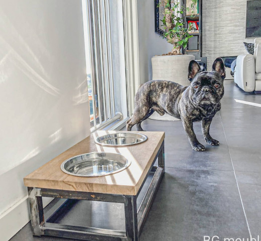 BG meubles porte gamelles pour chien