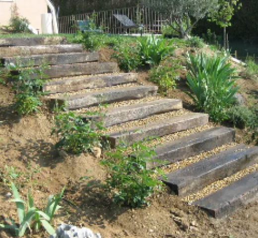 Boniffacy escalier marche jardin