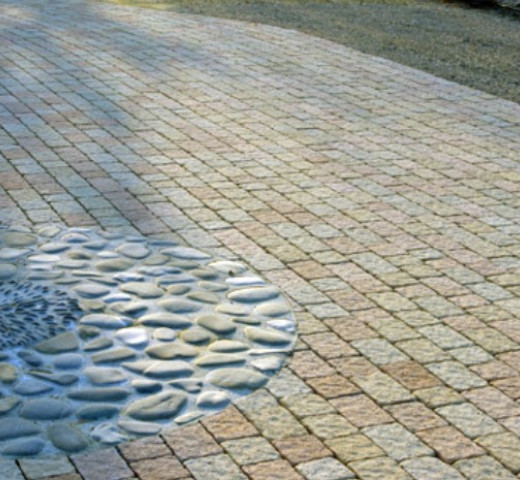 Durtschi aménagement décoratif rosace pierre dallage