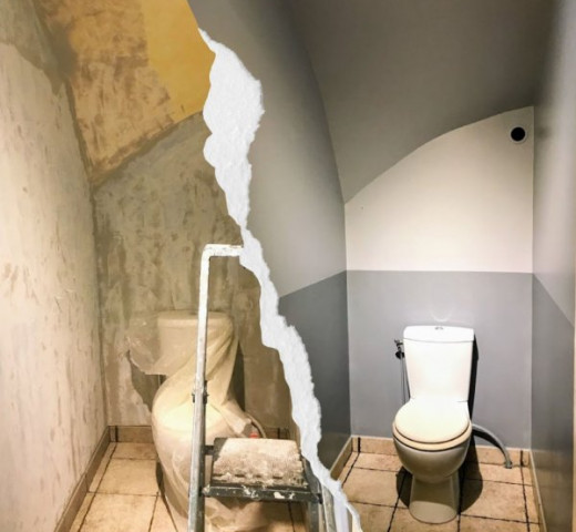 Rénovation peinture toilettes WC