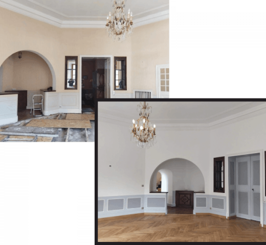 rénovation peinture géométrique