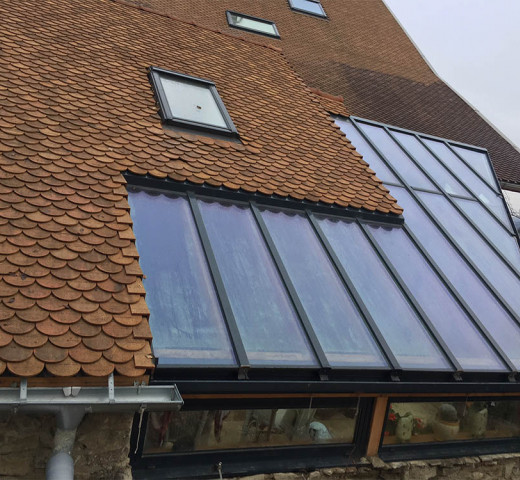 Techni aluminium véranda insérée toit