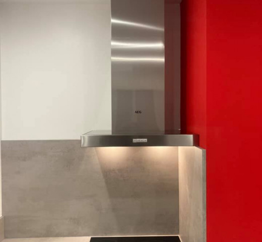 ABP menuiserie hotte cuisine carrelée