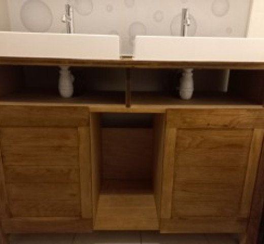 Francis multiservices création meuble double vasque sur mesure