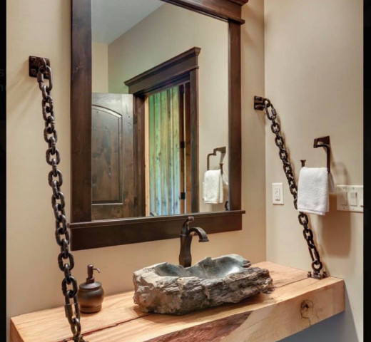 Skaiia Factory lavabo pierre et chaine