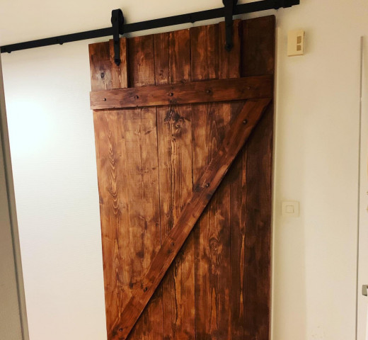 Skaiia Factory porte coulissante marron