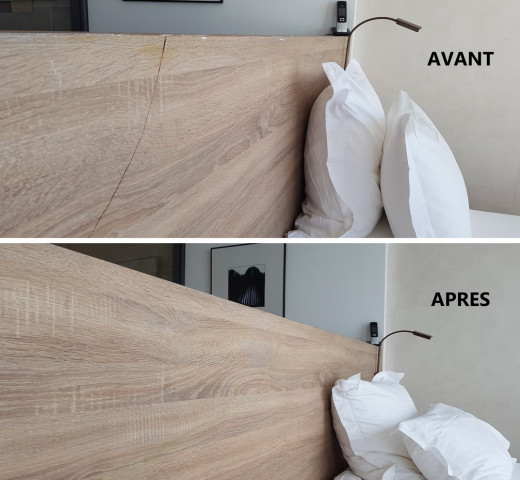 avant apres lit stratifie Retouch'UP - Rénovateur à Castries 34 - Restauration ameublement, restauration cuisine, menuiserie, aménagement d'intérieur - cherche un pro.fr Annuaire d’artisans locaux