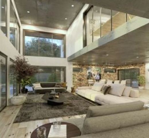 Monarchy Pierre Tissier Mazere intérieur maison baie vitrée