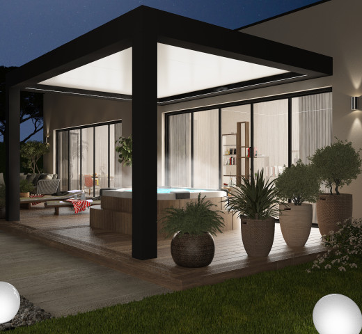 PERGOLA ADOSSEE POPPY MICHON LEBLOND ART ET FENETRES - Chalon sur Saone