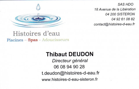 carte de visite coordonnées histoire d'eau sisteron