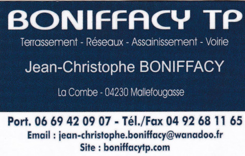 carte de visite coordonnées boniffacy tp