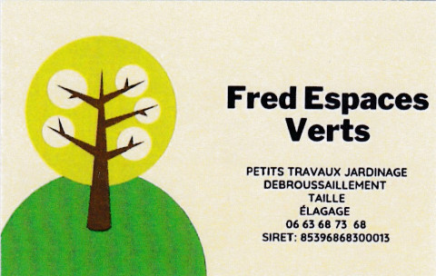 carte de visite coordonnées fred espaces verts